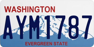 WA license plate AYM1787
