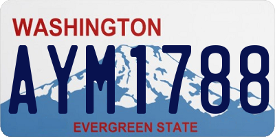 WA license plate AYM1788
