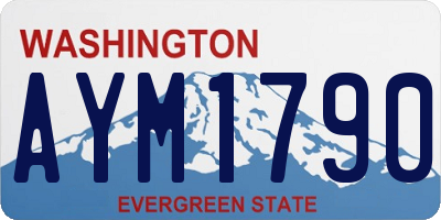 WA license plate AYM1790
