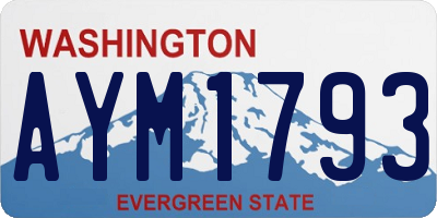 WA license plate AYM1793