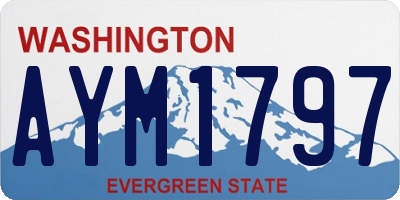 WA license plate AYM1797