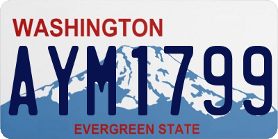 WA license plate AYM1799