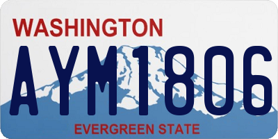 WA license plate AYM1806