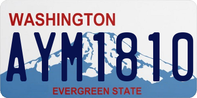 WA license plate AYM1810