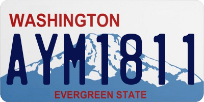 WA license plate AYM1811