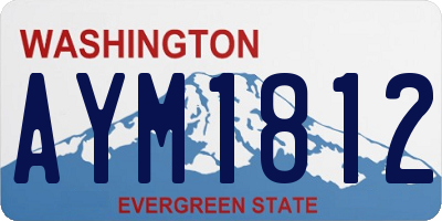 WA license plate AYM1812