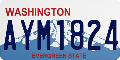 WA license plate AYM1824
