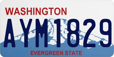 WA license plate AYM1829