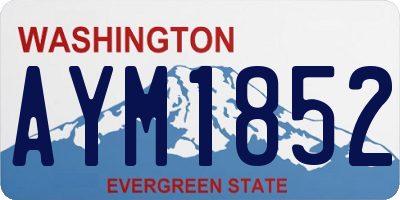 WA license plate AYM1852