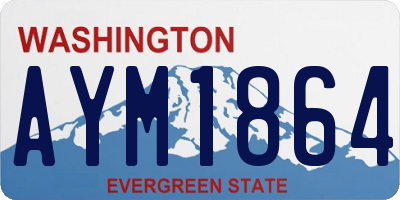 WA license plate AYM1864