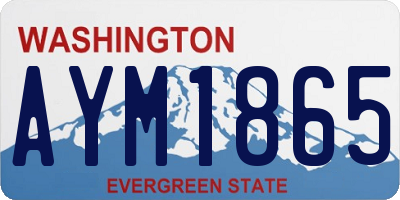 WA license plate AYM1865