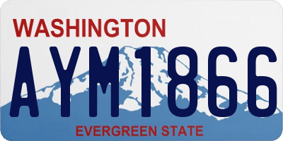 WA license plate AYM1866