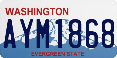 WA license plate AYM1868