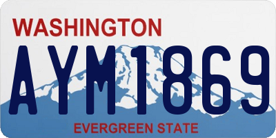 WA license plate AYM1869