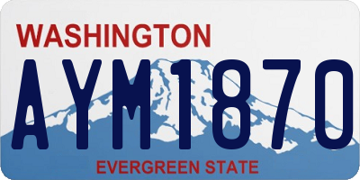 WA license plate AYM1870