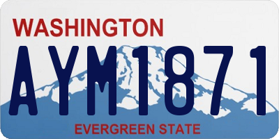 WA license plate AYM1871