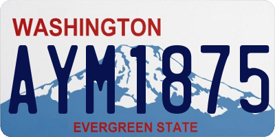 WA license plate AYM1875
