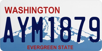 WA license plate AYM1879