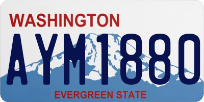 WA license plate AYM1880