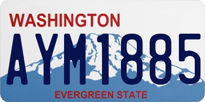 WA license plate AYM1885