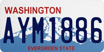 WA license plate AYM1886