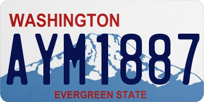 WA license plate AYM1887