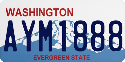 WA license plate AYM1888