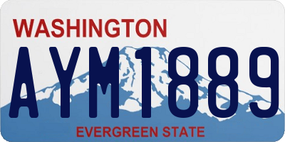 WA license plate AYM1889