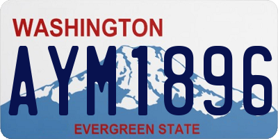WA license plate AYM1896