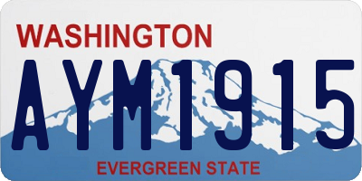 WA license plate AYM1915