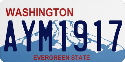 WA license plate AYM1917
