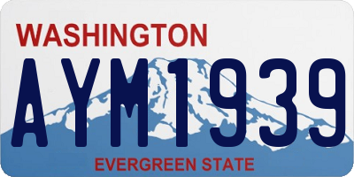WA license plate AYM1939