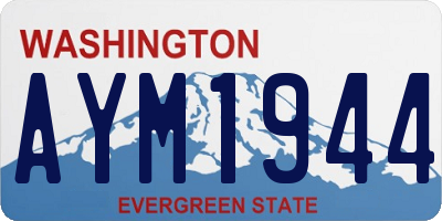 WA license plate AYM1944