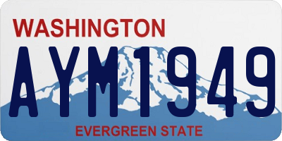 WA license plate AYM1949