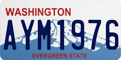WA license plate AYM1976