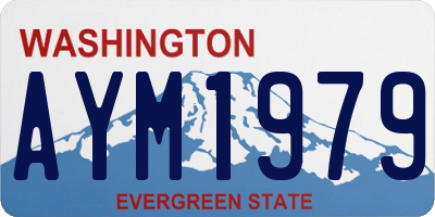 WA license plate AYM1979
