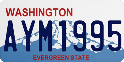 WA license plate AYM1995