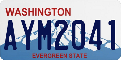 WA license plate AYM2041
