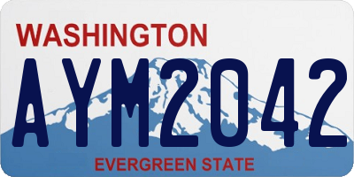 WA license plate AYM2042