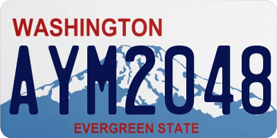WA license plate AYM2048