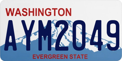 WA license plate AYM2049