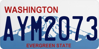 WA license plate AYM2073