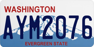 WA license plate AYM2076