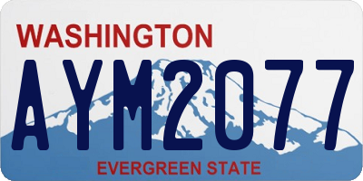 WA license plate AYM2077