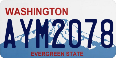 WA license plate AYM2078