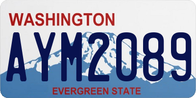 WA license plate AYM2089