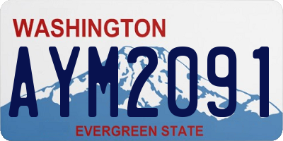 WA license plate AYM2091
