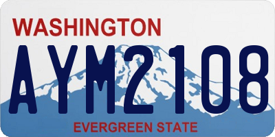 WA license plate AYM2108