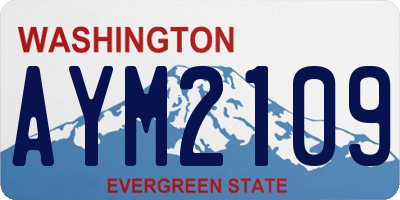 WA license plate AYM2109