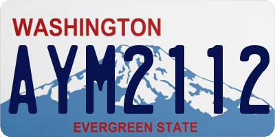 WA license plate AYM2112